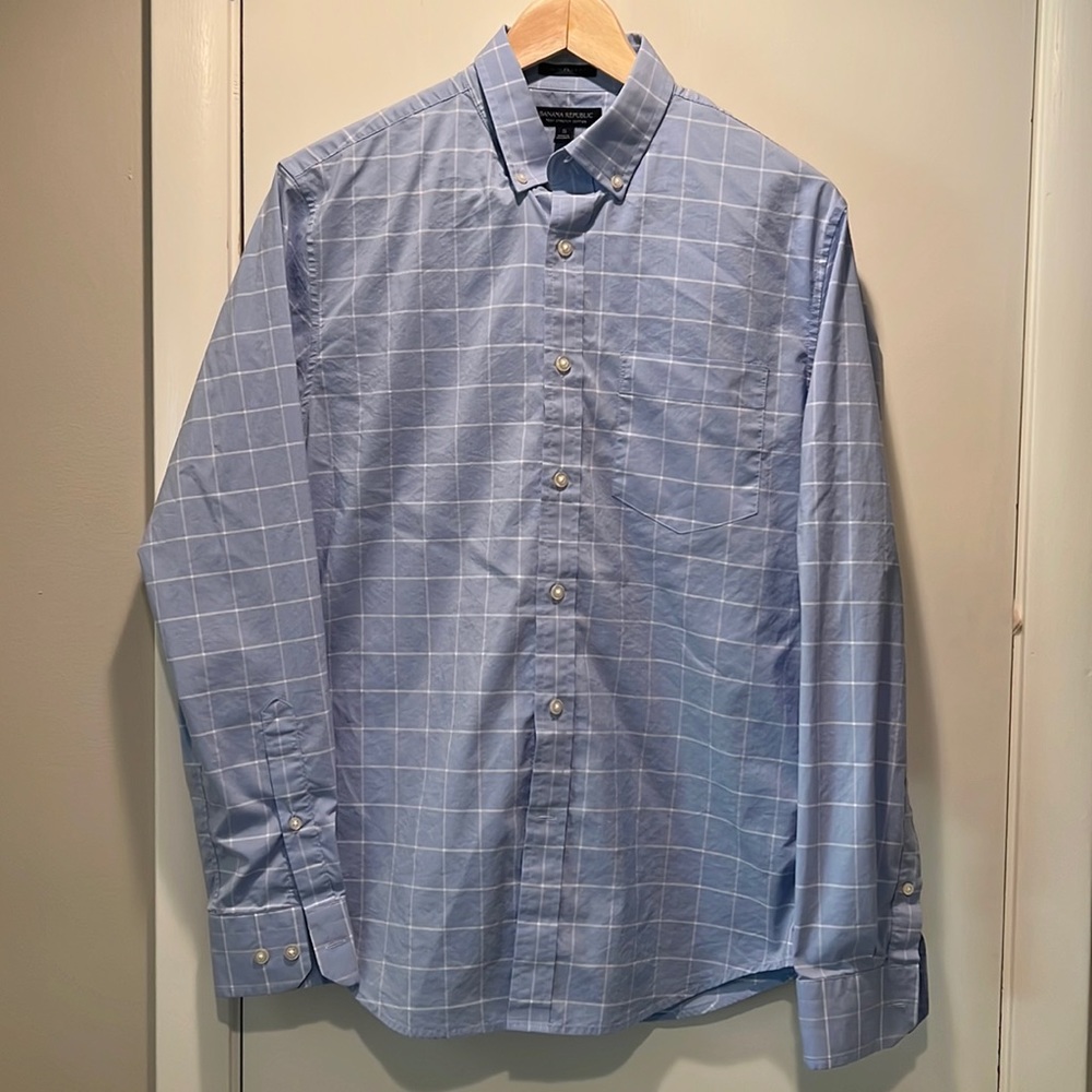 BR Light Blue and white Dress Shirt
